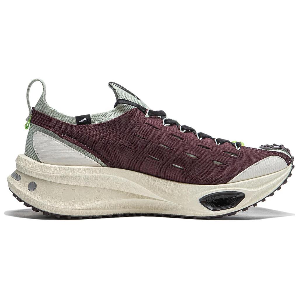 Li Ning Sports Fashion Shock Absorbing Non-Slip Low-Top Running Shoes Unisex Running Shoes Brown Green AZGU001-5