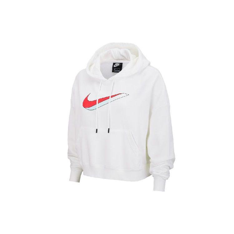 Nike Толстовки Женские Белые С Капюшоном Средней Посадки Обычные DJ1075-100