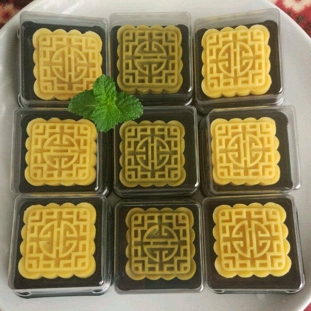 5Pcs Stamps 50g Square Flower Moon Cake Mold Mould Pastry Mooncake Hand DIY Tool