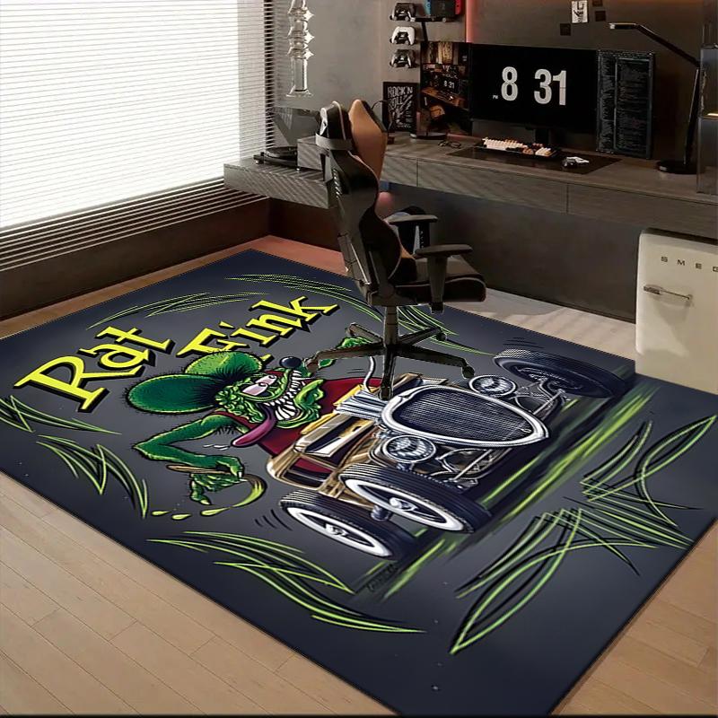 Retro Fink Rat Area Rug Suitable for Indoor And Outdoor,Carpets for Kitchens, Homes, Offices, Living Rooms,Home Decor,Christmas Gift
