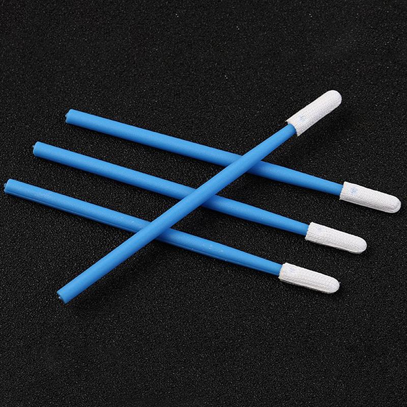 100 шт. Промышленные ватные палочки Нетканые Антистатические Удаление пыли Для Линзы фокусировки волоконного лазера и Защитных окон Инструменты для очистки