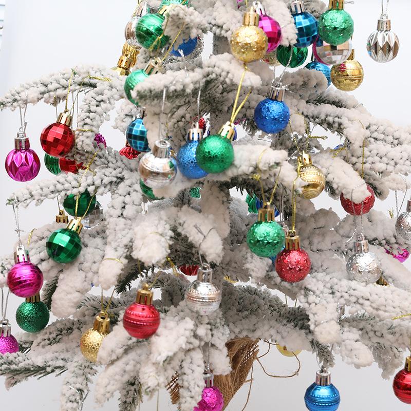 12Pcs 3cm Color Electroplating Ball Christmas Tree Decor Xmas Festival Hanging Ornament