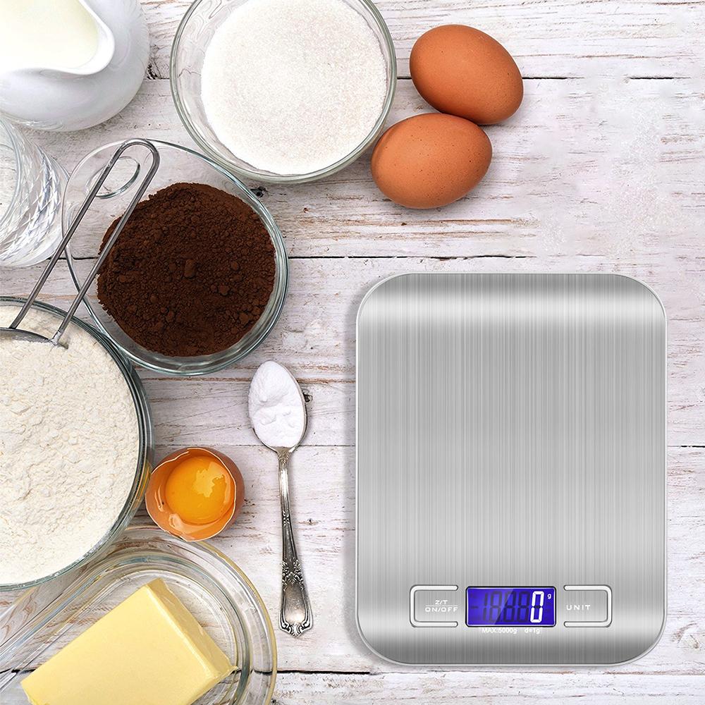 5kg/1g Kitchen Digital Scale Stainless Steel Food Scale Home Jewelry Food Snacks Baking Weight Electronic Scale Kitchen Accessories