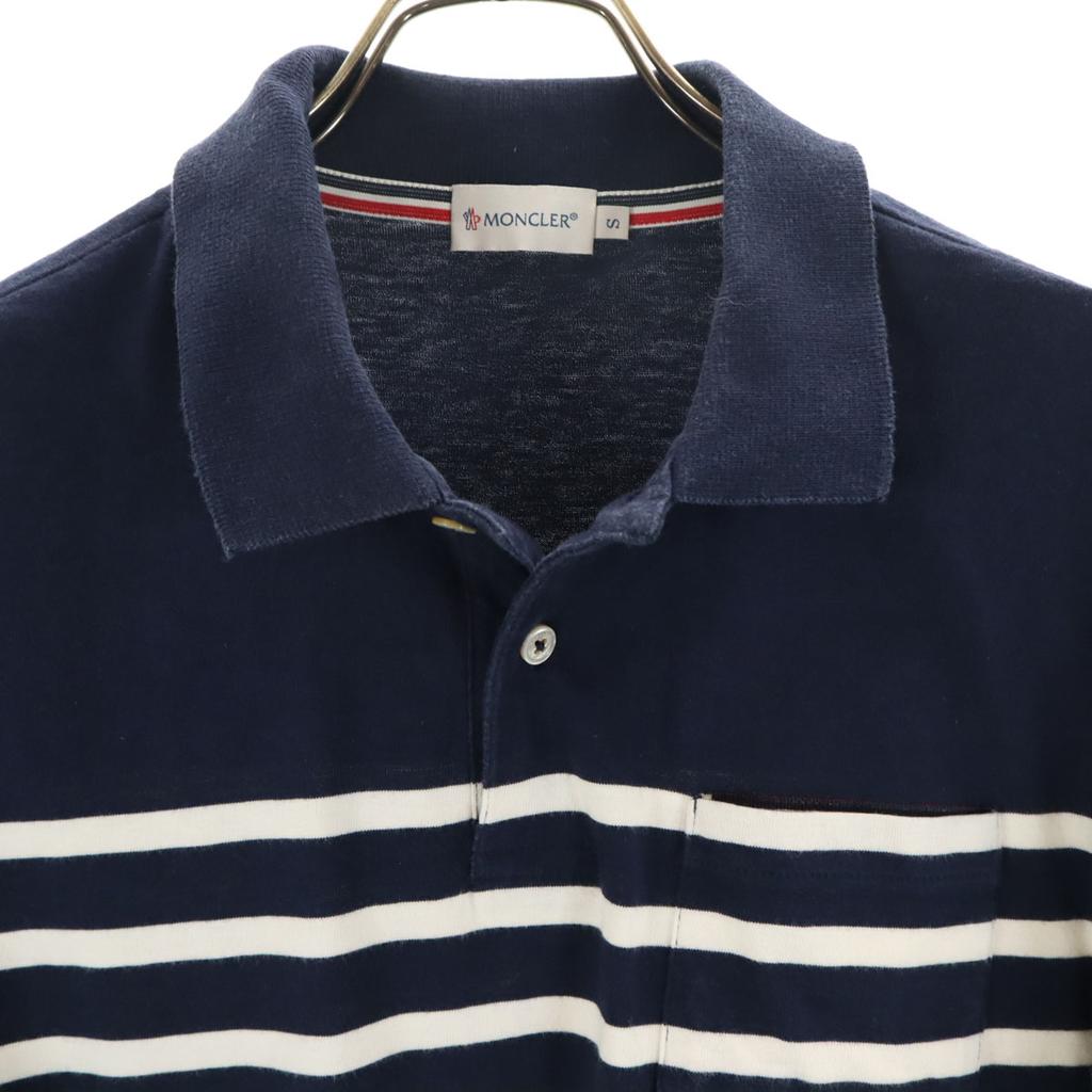 Moncler Поло с коротким рукавом S Темно-синий Мужской Б/У