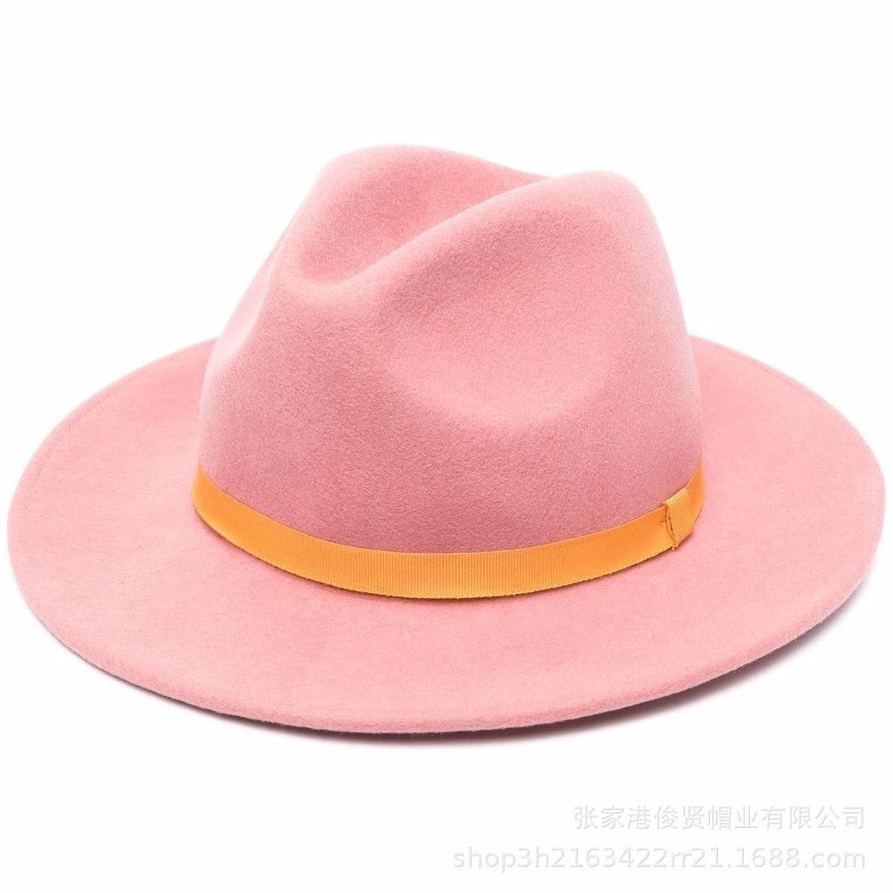 European and American style wool top hat wool felt jazz top wool woolen jazz hat autumn and winter new women