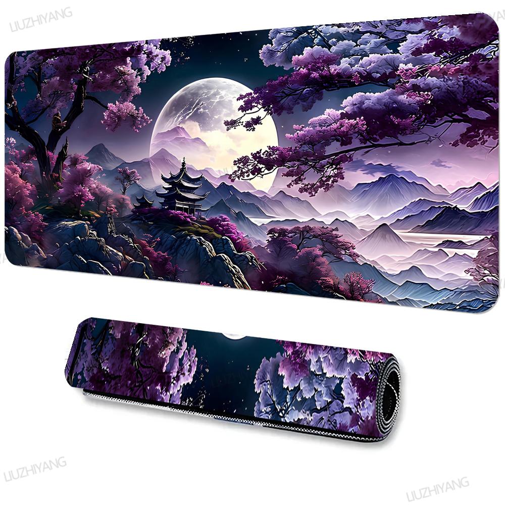 Sakura landscape Mouse Pad Large Office Mouse Mats Xxl Gamer Desk Accessories Computer Table Pads Extended Long Carpet Mousepad