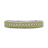 Peridot Eternity Band Ring - Sterling Silver
