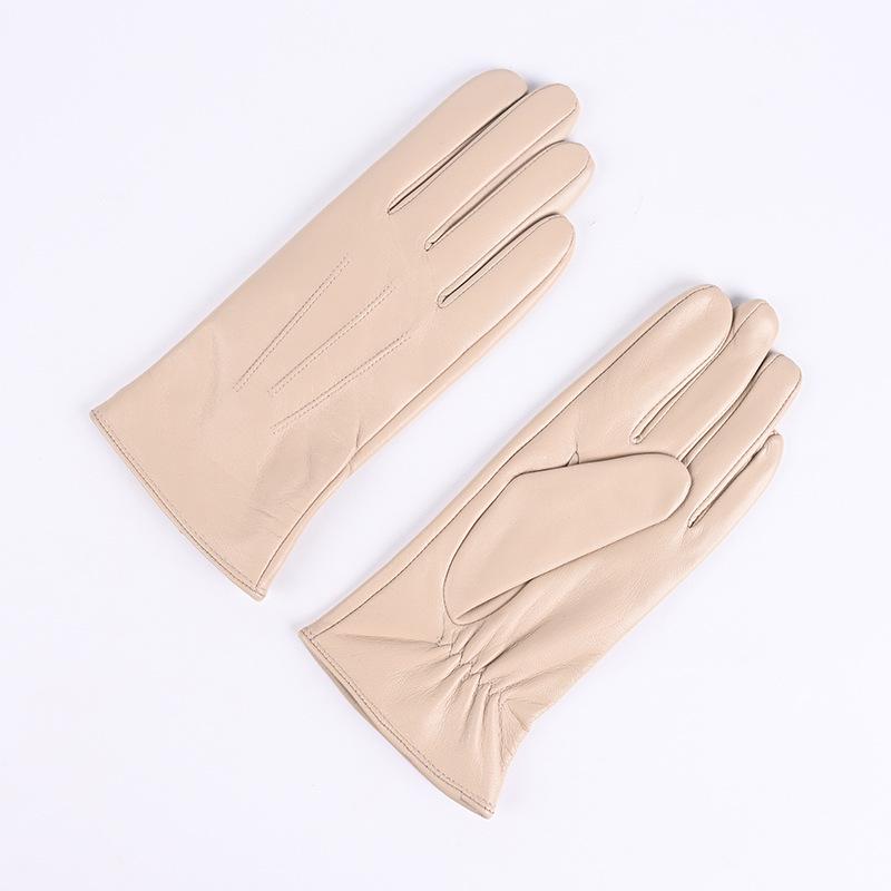 Женские цветные кожаные перчатки без пальцев для верховой езды - С теплым флисовым подкладом для осени/зимы
