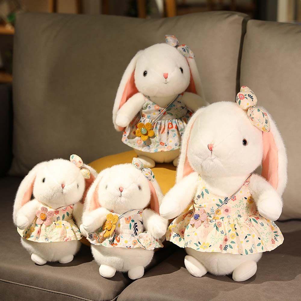 Soft Plush Floral Skirt Long Ears Rabbit Doll Rabbit Plush Toy Bunny Plush Doll Rabbit Stuffed Doll