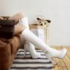 European and American Fashion High-heeled High Boots for Women, Thick-heeled Thick-soled Knight Boots for Women, Autumn and Winter Round-headed White