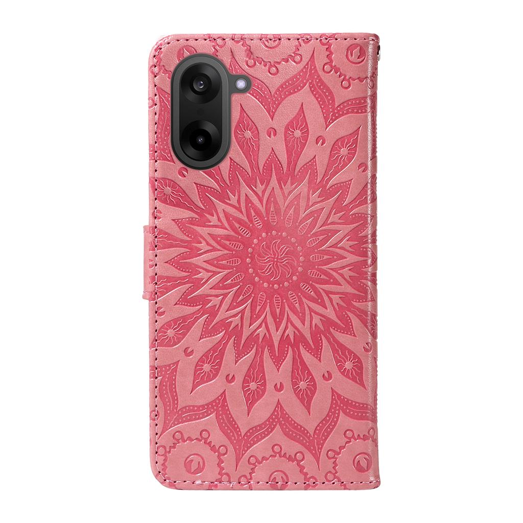 For OnePlus Nord CE5 5G/OnePlus Ace 5 Racing 5G Leather Wallet Case Sunflower Imprinted Phone Cover