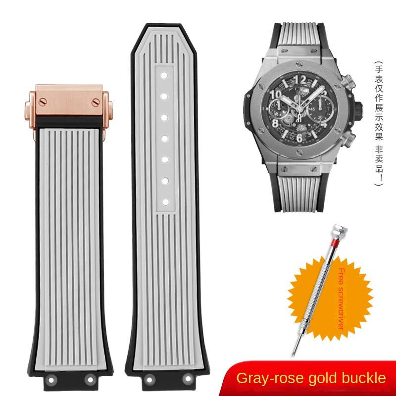 Резиновый ремешок для часов HUBLOT BIG BANG 441 Classic Fusion Ремень Мужской Ремешок для часов 27*17 мм Выпуклое крепление Ремешок для часов Для мужчин Отправка инструмента