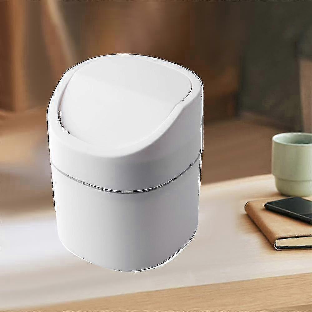 Desktop, tabletop or coffee table mini trash can with lid