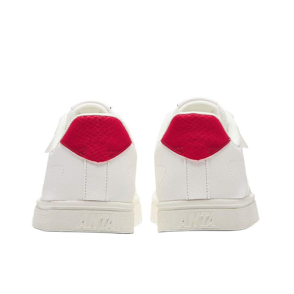 Anta Non slip Lightweight Low top Skateboard Shoes Men's White Red 112448015R-1