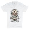 Футболка с V-образным вырезом Calavera Sugar Skull Мексиканский День Мертвых Dia de Muertos