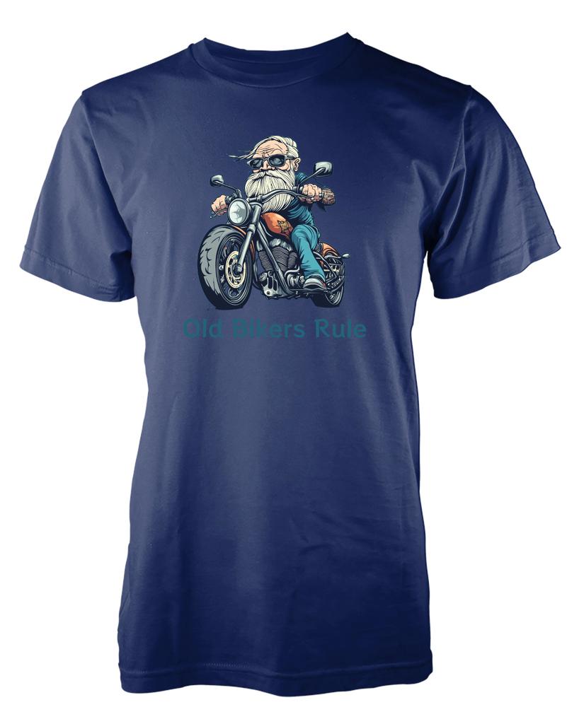 Bnwt Old Bikers Rule Motorbike Harley Chopper Unique TShirt Adult Kids