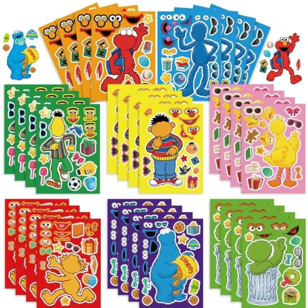 Cartoon Sesames Birthday Party Decoration Cute Biscuits Monster Balloons Cup Plate Banner Cake Topper for Party Favors Supplies