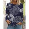 3D Print  Women's Hawaiian Style Retro Fashion Tops Long Sleeve Round Neck Pullover Casual Long Sleeve T-shirt Designer