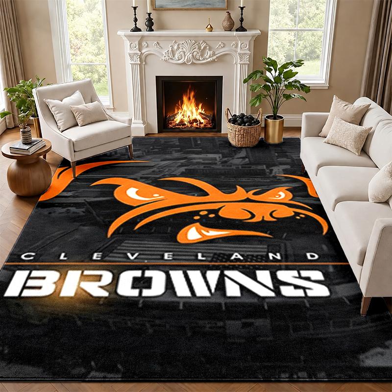 Cleveland Browns Carpet Door Mat for Living Room or Bedroom Protective Mat Under Chair Office Decoration Christmas Gift Birthday Present