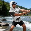 Мужская толстовка с капюшоном, камуфляжный принт, рукава реглан, повседневная, для спортивной рыбалки, защита от солнца, короткий рукав, легкая, дышащая, для улицы