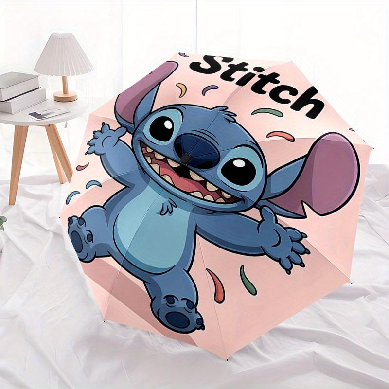 Aloha Stitch, Cartoon Character Themed Automatic opening and closing folding umbrella, 8-rib windproof, compact travel design, suitable for