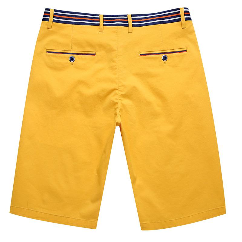 Men's Trendy Korean Style Mid-Length Pure Cotton Elastic Shorts - Casual Summer Beachwear