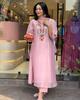 Женский дизайнерский комплект Anarkali Kurta Pant Dupatta, индийский комплект из топа и туники Bollywood, костюм Kurti Salwar