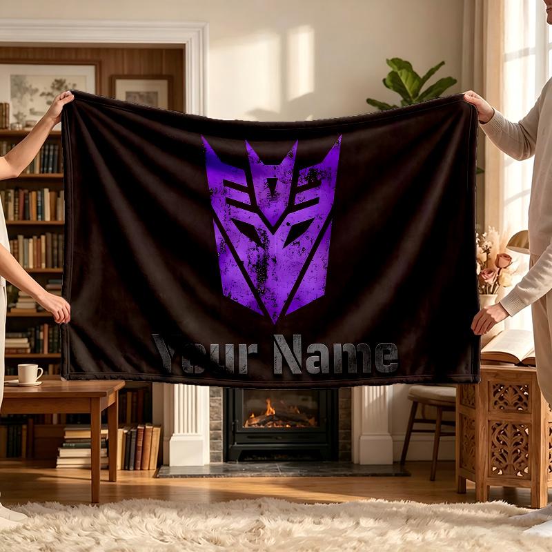 Decepticons (1) Personalized Name Blanket Soft Cozy Gift for Sofa Bed Couch Home Decoration