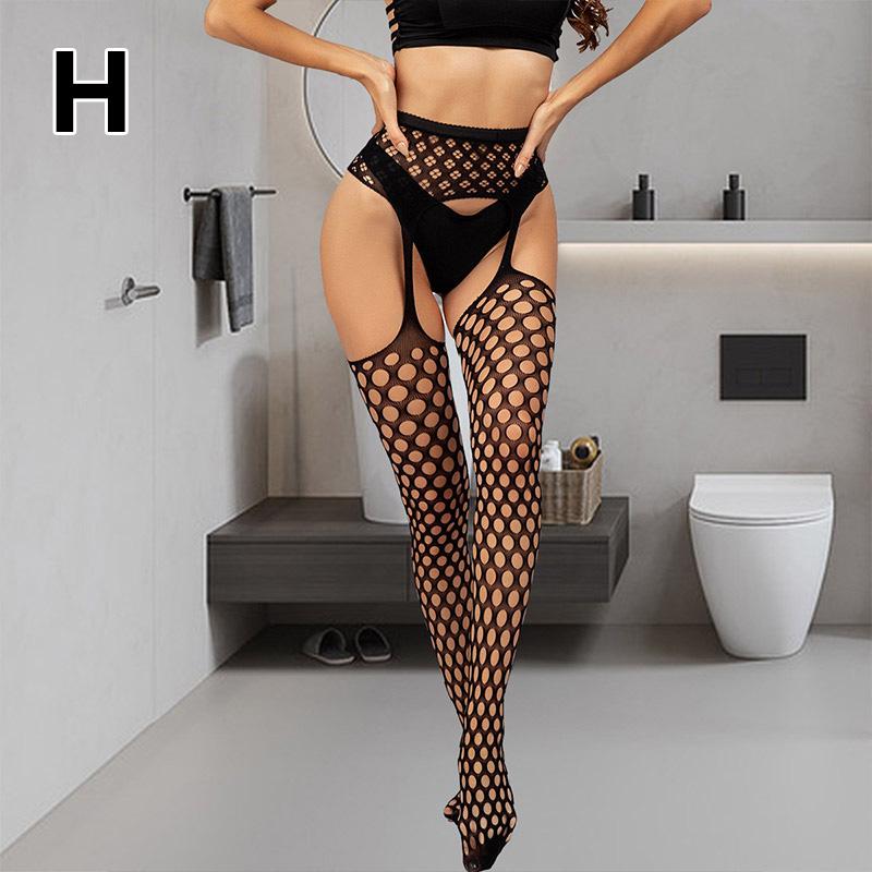 1 пара сетчатых носков, чулки до бедра, колготки в сеточку, чулки на подтяжках, прозрачные