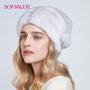 Genuine Mink Fur Hats for Women Whole Mink Fur Caps Fashion Rhinestones Lady Caps New Fur