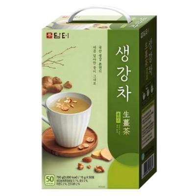 Чай Damteo Korean Ginger Tea Plus 15 г x 50 палочек – традиционный горячий чай с медом и зизифусом, травяной напиток без кофеина для поддержки иммунитета и пищеварения