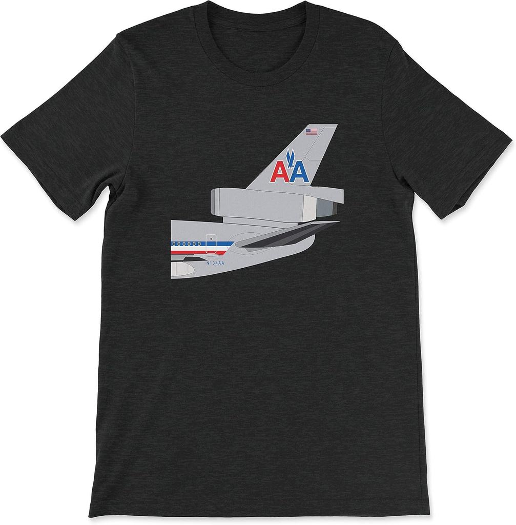 Футболка с изображением самолета DC10 авиакомпании American Airlines
