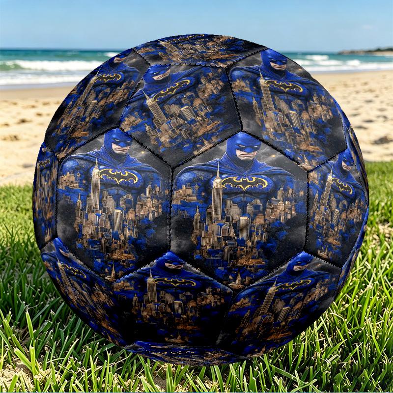 Batman Print Size 5 Soccer Ball, PU Wear Resistant Football for Match Training and Daily Practice, Birthday Gift for Soccer Fans