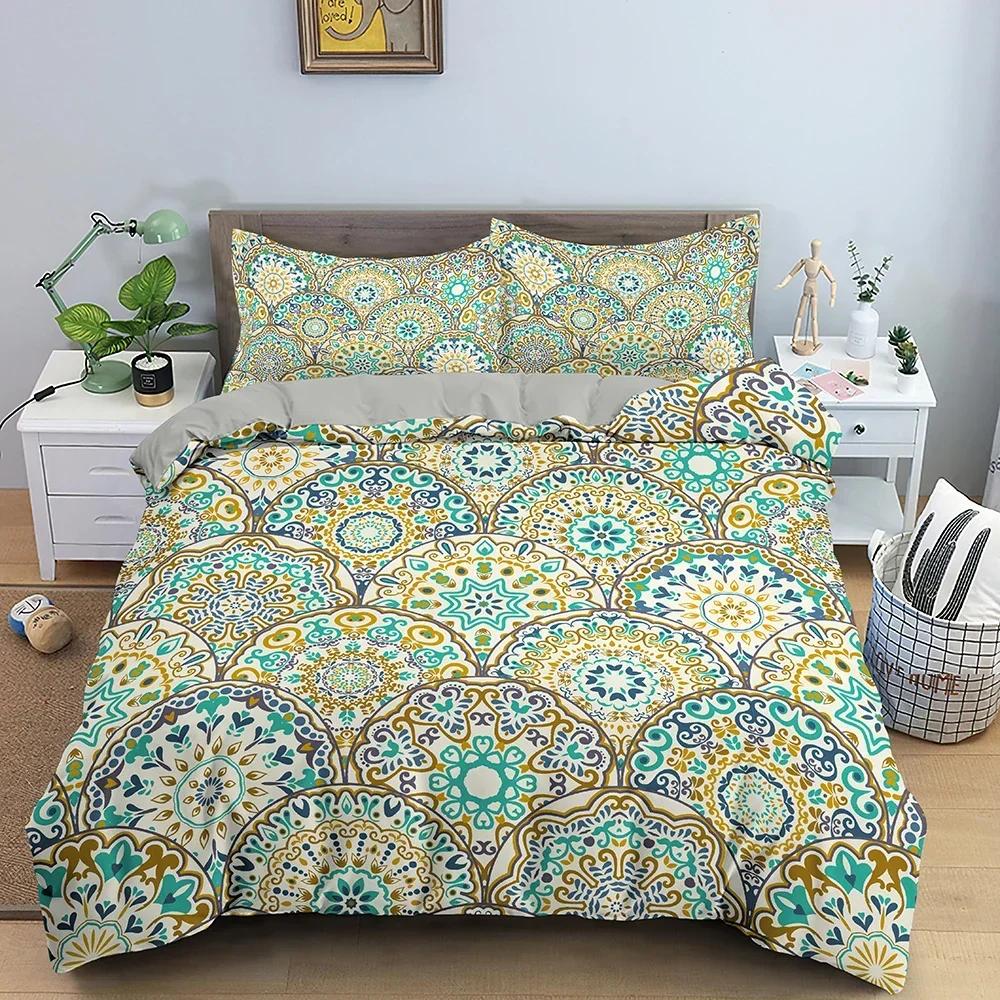 Напечатанный на 3D Богемный Этнический Мандала Удобный Пододеяльник Наволочка Комплект Постельного Белья Украшение Детской Спальни Домашний Текстиль