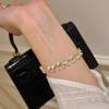 Elegant Vintage-Inspired Zircon Drop Tassel Bracelet Women Men Lightweight Copper Alloy With Electroplating Minimalist