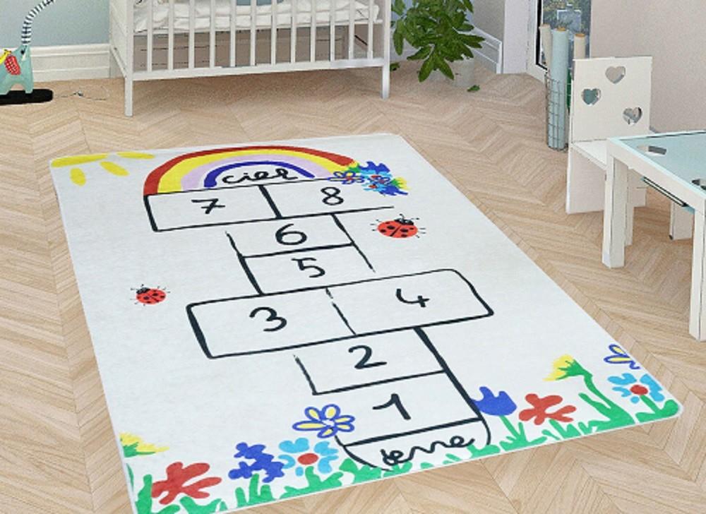 Ковер детский 80x150 см Полиэстер Классики Бежевый