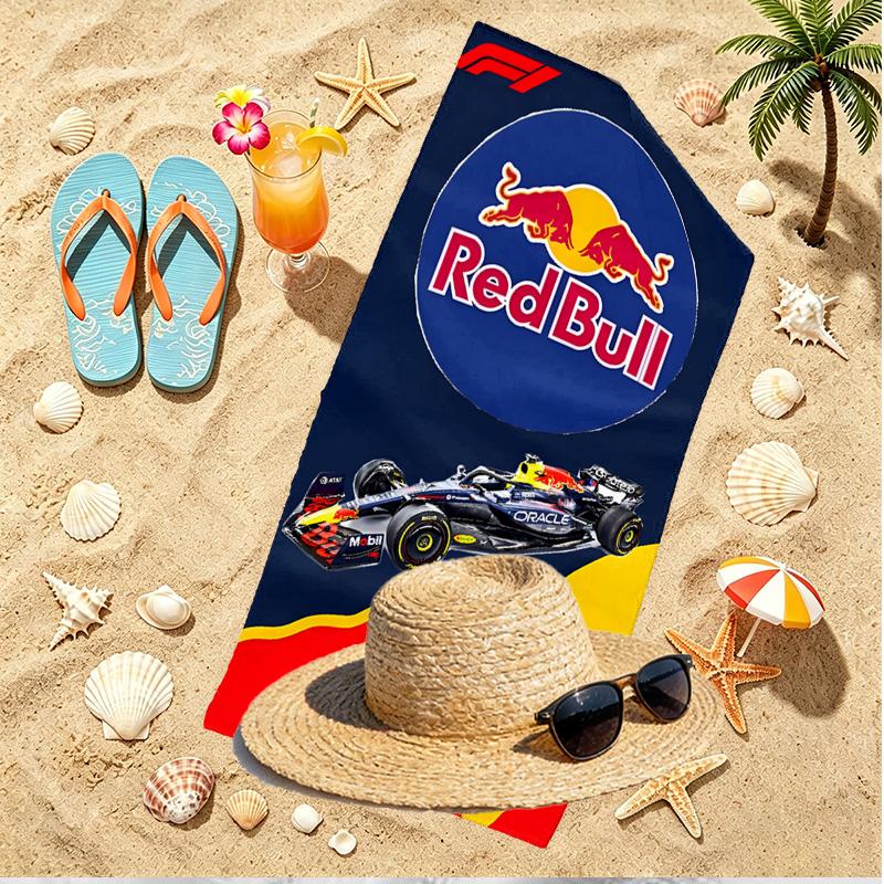 Пляжное полотенце с принтом Red Bull Racing, Универсальное легкое впитывающее пляжное полотенце для бассейна, серфинга, йоги, ванной комнаты, Идеальный подарок на день рождения, праздник
