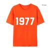 1977 Cotton T-shirt Men and Women Fashion Brand High Street Loose Fleece Cotton T-shirt Autumn Winter Warm Cotton T-shirt