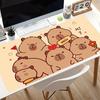 Mouse Pad Cute Capybara Office Desk Mats Smooth Large Gaming Accessories Lock Edge Wear-resistant MousePads Game Laptop Desk Mat
