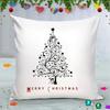 Satin Pillow Merry Christmas Printed Cushion Cover 30.48 Cm with Filler Christmas Decorations for House