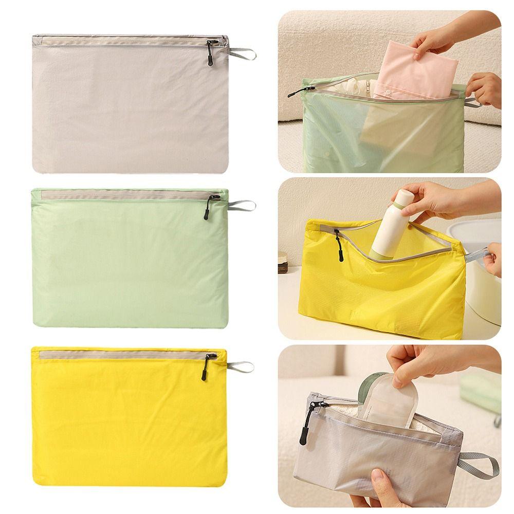 Large Capacity Cosmetic Travel Organizer Waterproof Makeup Bag Nylon Clothing Zipper Storage Bag