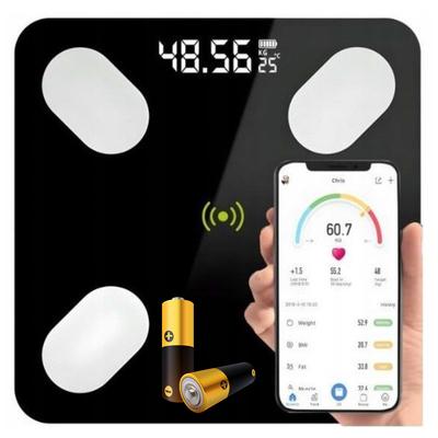 Умные аналитические весы для ванной комнаты Bluetooth Черный