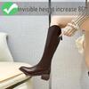 2025 Женские ковбойские сапоги Western Petite Skinny из натуральной кожи, увеличивающие рост - Заостренный носок, Высокий голенище, Рыцарский стиль