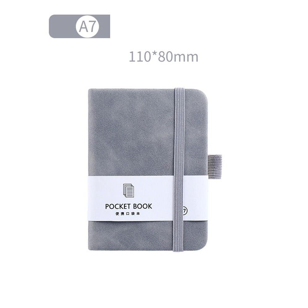 Portable Portable Mini Notebook with Elastic Band A6/A7 Pocket Notepad Diary Planner Stationery