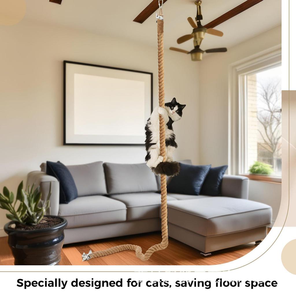 Всесезонное износостойкое дерево для кошек с утолщенным сизалевым канатом и когтеточкой
