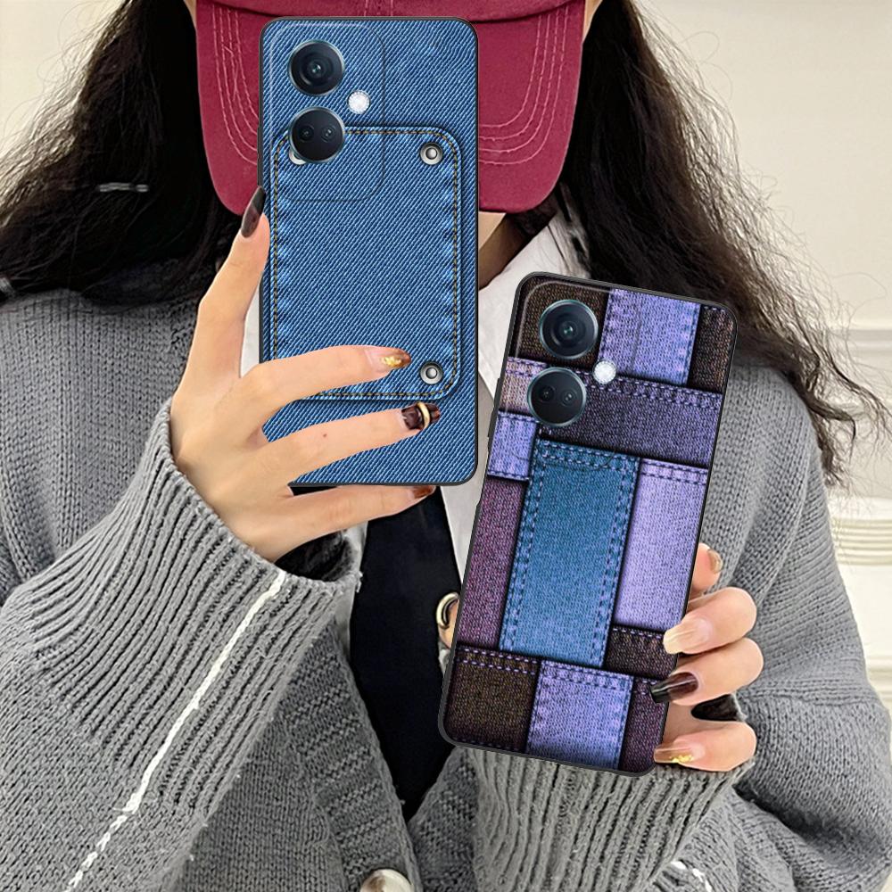 Чехол для мобильного телефона с текстурой джинсы для OPPO Find X9 X8 X7 X6 X5 X3 X2 Plus s Pro Ultra Lite Цветная печать Чехол Роскошный чехол