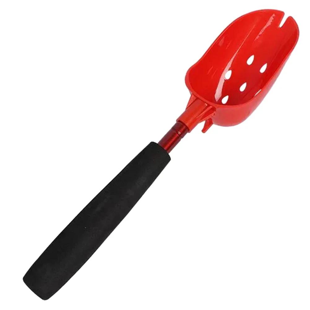 Bait Throwing Spoons Retractable Fish Bait Casting Scoop Lightweight Long Handle Non Slip Fishing Tackle Accessory
