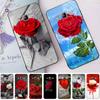 Чехол для телефона с цветком красной розы для Samsung Note 9 10 20 Plus Pro Ultra J6 J5 J7 J8, мягкий черный чехол для телефона