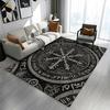 Nordic Symbolic Compass Design Patterned carpet a non slip rug suitable for all seasons and any setting, gift