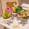 Plant Flower Potted Plush Toy Cartoon Stuffed Doll Room Decoration Kids Gift
